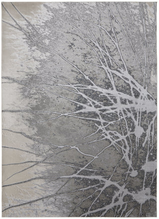 Astra Transitional Abstract - Gray/Silver/Ivory