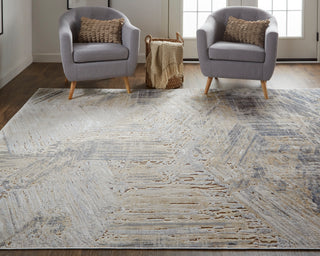 The Rug Corner Feizy Laina Transitional Abstract - Tan/Ivory/Gray  Laina Transitional Abstract - Tan/Ivory/Gray