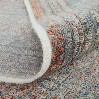 The Rug Corner Feizy Marquette Transitional Medallion - Blue/Red/Gray  Marquette Transitional Medallion - Blue/Red/Gray