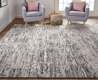 The Rug Corner Feizy Conroe Modern Abstract - Gray/Blue/Silver  