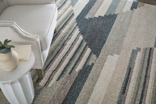 Richmond Modern Abstract - Ivory/Gray/Blue