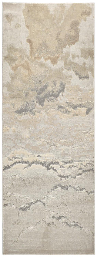 The Rug Corner Feizy Aura Modern Abstract - Ivory/Tan/Gray  