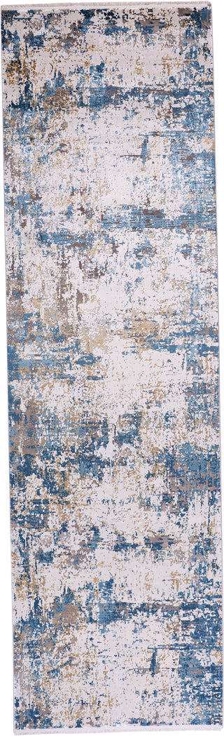 The Rug Corner Feizy Cadiz Modern Abstract - Ivory/Tan/Blue  