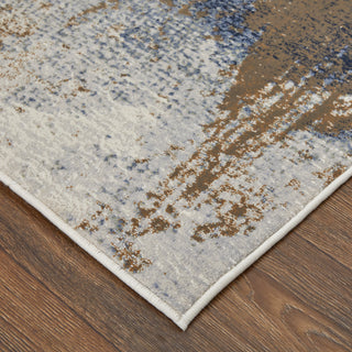 Clio Modern Abstract - Ivory/Blue/Brown