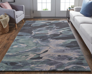 Amira Transitional Abstract - Green/Blue/Black