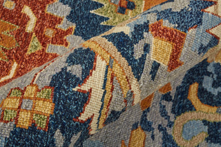 The Rug Corner Feizy Leylan Transitional Floral & Botanical - Blue/Orange/Red  