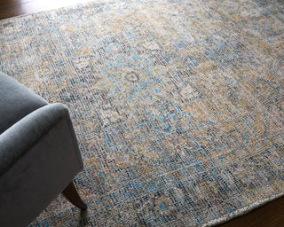 lifestyle The Rug Corner Feizy Caldwell Transitional Distressed - Blue/Gray/Tan