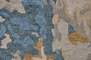 Everley Modern Abstract - Gray/Blue/Gold