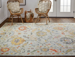 Karina Traditional Persian - Gray/Yellow/Red