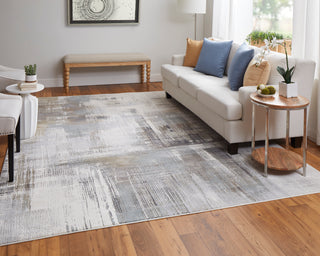 The Rug Corner Feizy Clio Modern Abstract - Ivory/Gray/Brown  