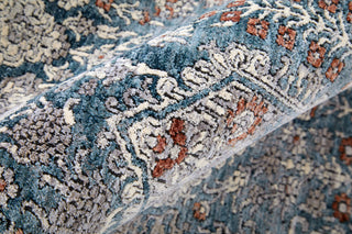 The Rug Corner Feizy Marquette Transitional Medallion - Blue/Ivory  
