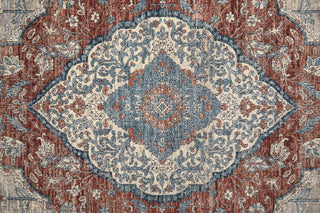 Marquette Transitional Medallion - Gray/Red/Blue