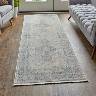 The Rug Corner Feizy Marquette Transitional Medallion - Taupe/Gray/Blue  Marquette Transitional Medallion - Taupe/Gray/Blue