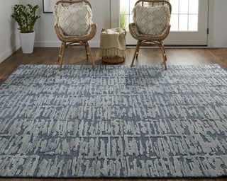 Berwyn Modern Abstract - Blue/Silver/Gray