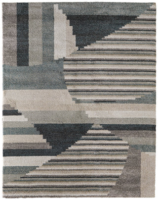 Richmond Modern Abstract - Ivory/Gray/Blue