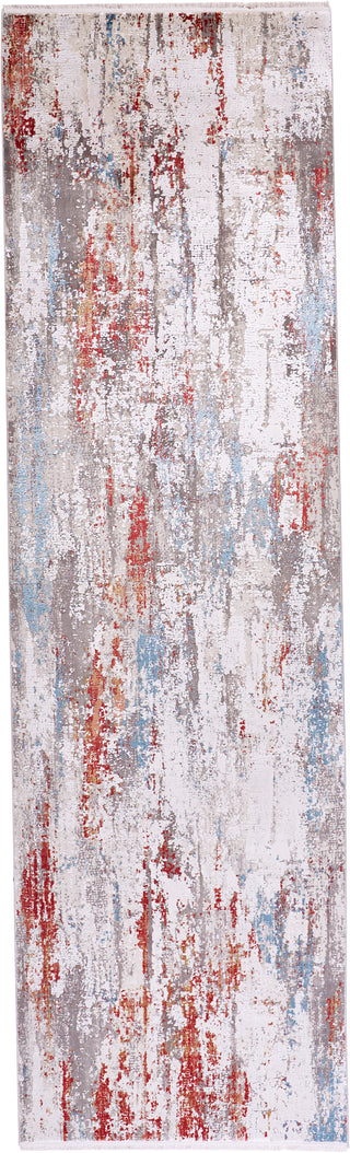 The Rug Corner Feizy Cadiz Modern Abstract - Gray/Red/Blue  Cadiz Modern Abstract - Gray/Red/Blue
