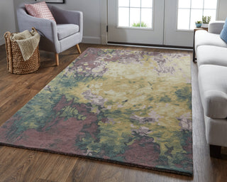 Amira Transitional Abstract - Gold/Purple/Green