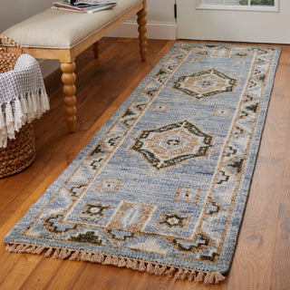 The Rug Corner Feizy Fillmore Traditional Medallion - Blue/Green  Fillmore Traditional Medallion - Blue/Green