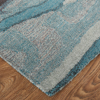 Amira Transitional Abstract - Blue/Red/Ivory