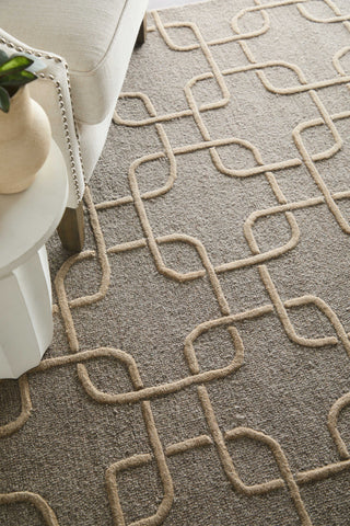 The Rug Corner Feizy Kimball Transitional Trellis & Lattice - Gray/Taupe/Tan  