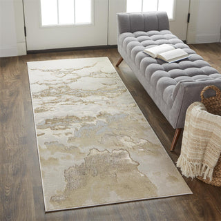 The Rug Corner Feizy Aura Modern Abstract - Ivory/Tan/Gray  