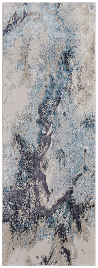 Astra Transitional Abstract - Blue/Gray/Ivory