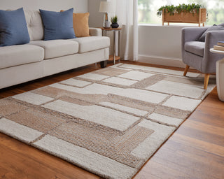 Pollock Modern Geometric - Ivory/Brown/Tan