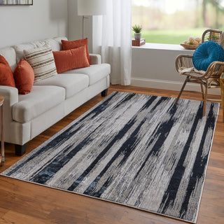 The Rug Corner Feizy Micah Modern Abstract - Black/Silver/Gray  