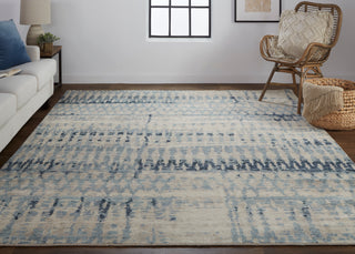 lifestyle The Rug Corner Feizy Palomar Transitional Abstract - Blue/Tan  Palomar Transitional Abstract - Blue/Tan