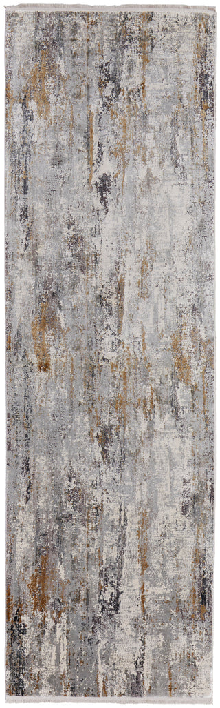The Rug Corner Feizy Cadiz Modern Abstract - Ivory/Gray/Gold  