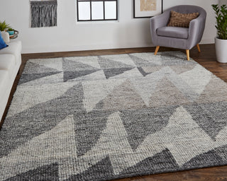The Rug Corner Feizy Alford Modern Geometric - Ivory/Gray/Taupe  