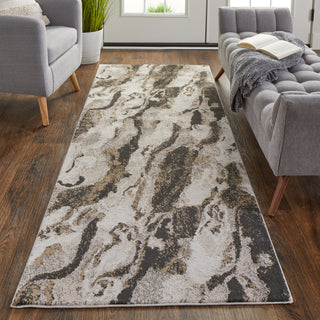 Vancouver Modern Abstract - Ivory/Brown/Taupe