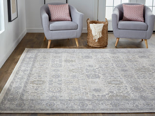 Marquette Transitional Oriental - Gray/Silver/Ivory