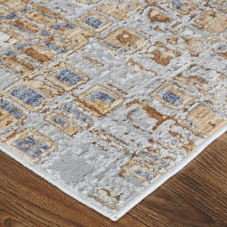 Laina Transitional Geometric - Tan/Ivory/Blue