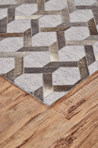 lifestyle The Rug Corner Feizy Fannin Transitional Geometric - Gray/Taupe/Silver  Fannin Transitional Geometric - Gray/Taupe/Silver