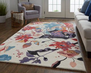 Dafney Transitional Floral & Botanical - Red/Blue/Purple
