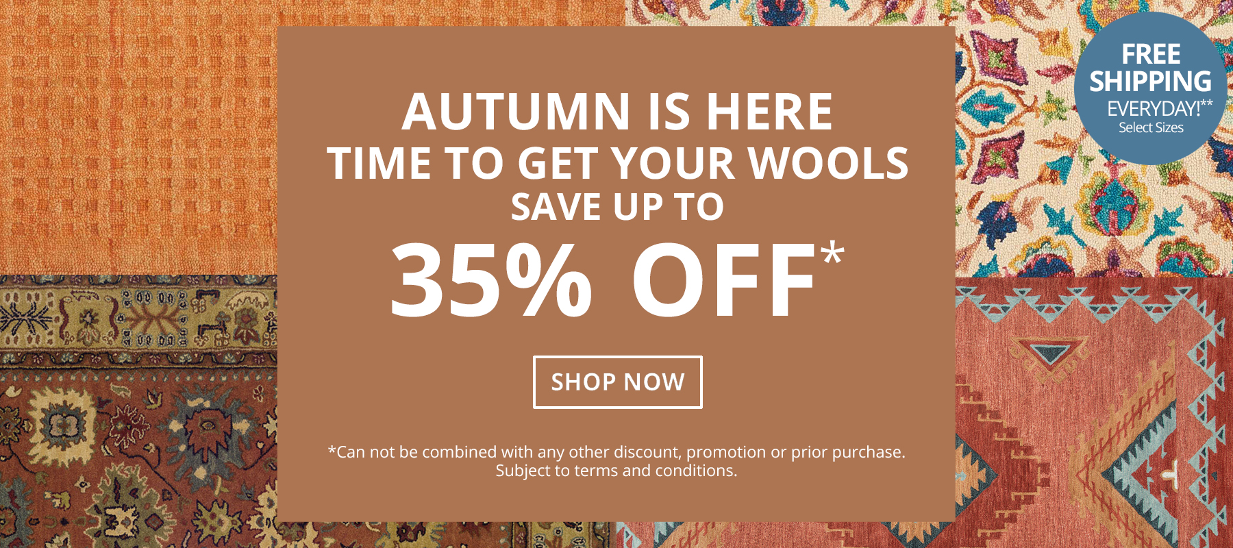 Autumn is here. Time to get your wools. Save up to 35% off* *Can not be combined with any other discount, promotion or prior purchase. Subject to terms and conditions. Shop Now.