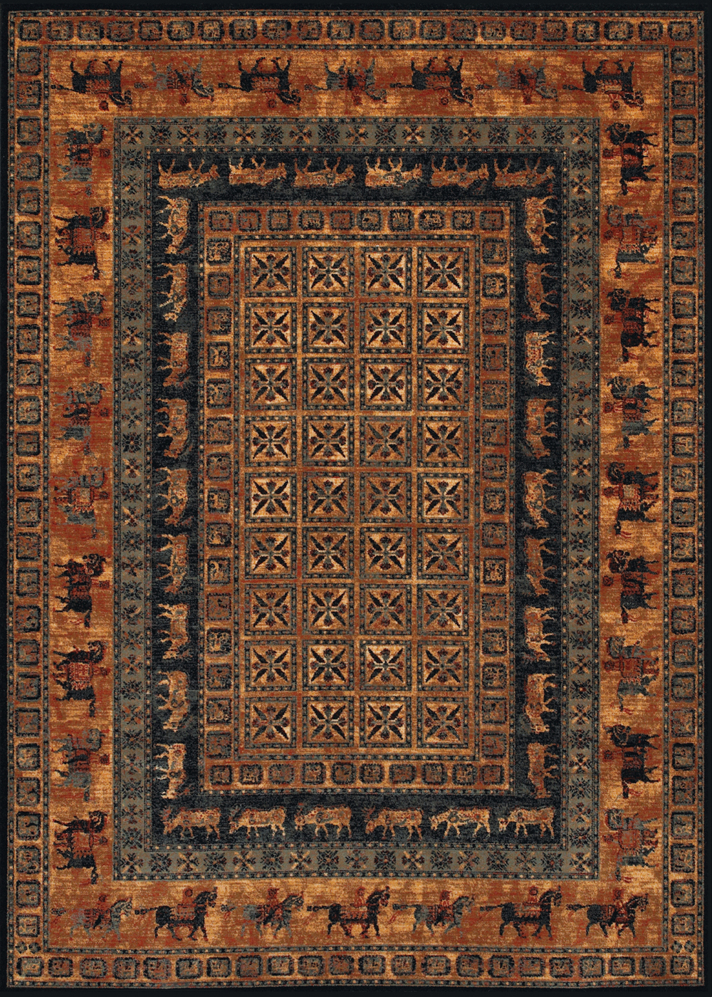 Couristan OLD WORLD CLASSICS PAZYRK BURNISHED RUST Rug
