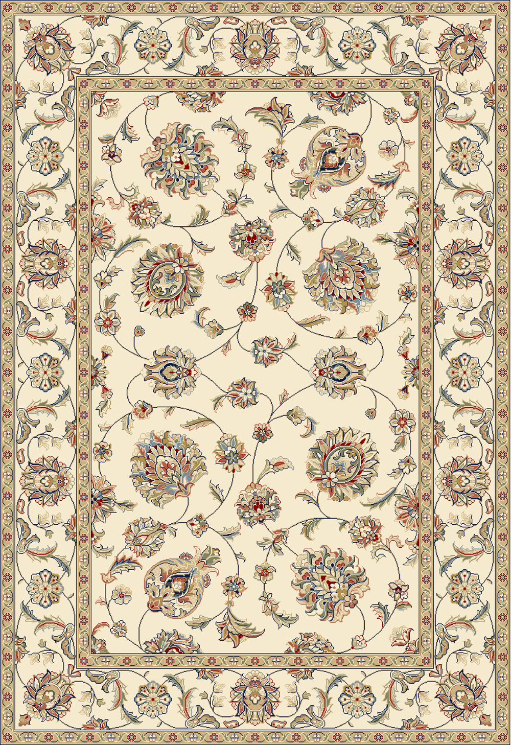 Dynamic ANCIENT GARDEN 57365 IVORY/IVORY Rug