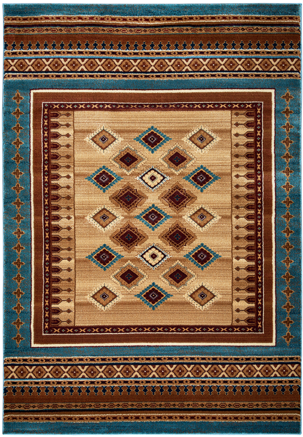 Rizzy Home Bellevue BV3712 tan/ ivory/ brown Rug