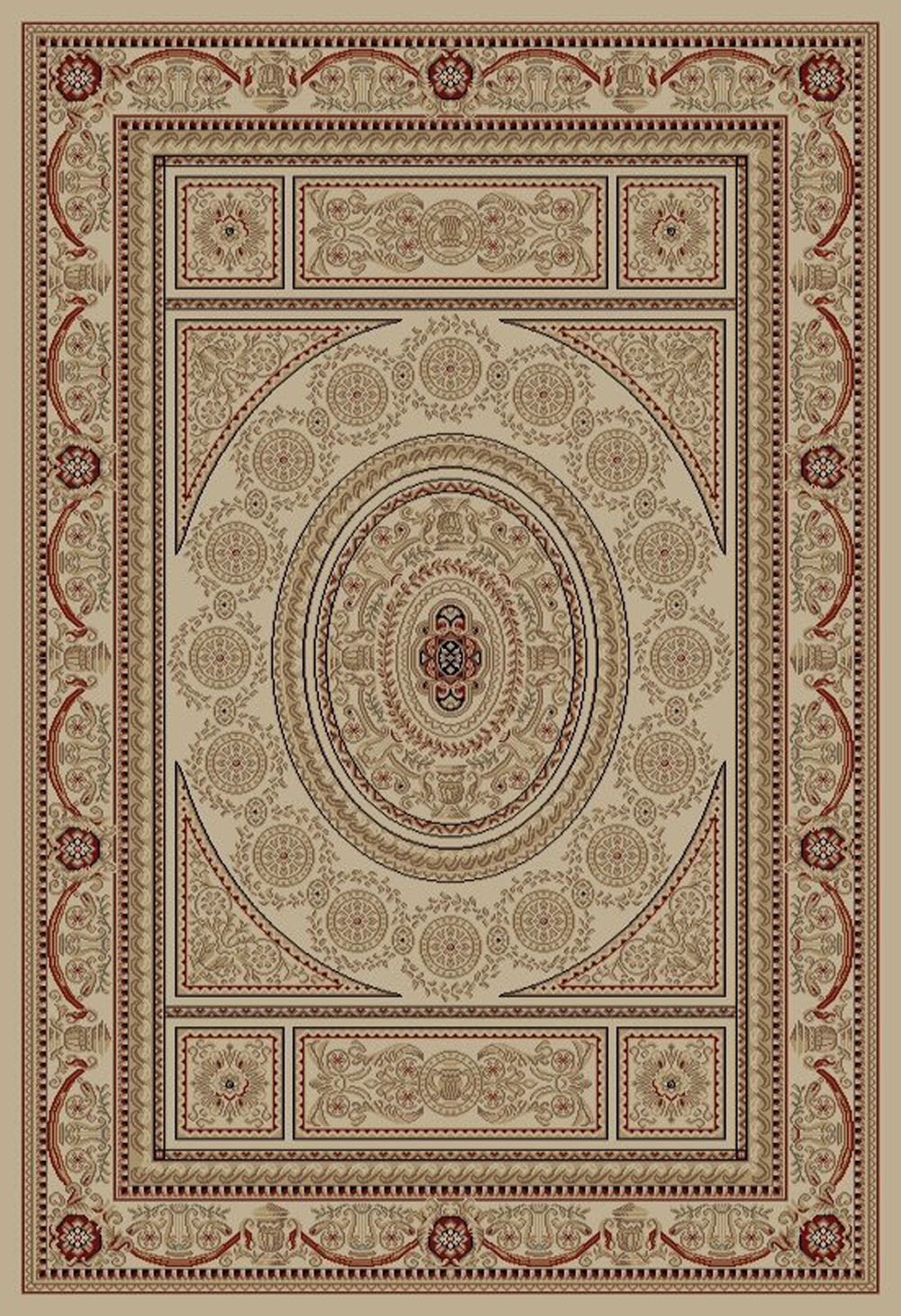 Concord Global Jewel AUBUSSON IVORY Rug