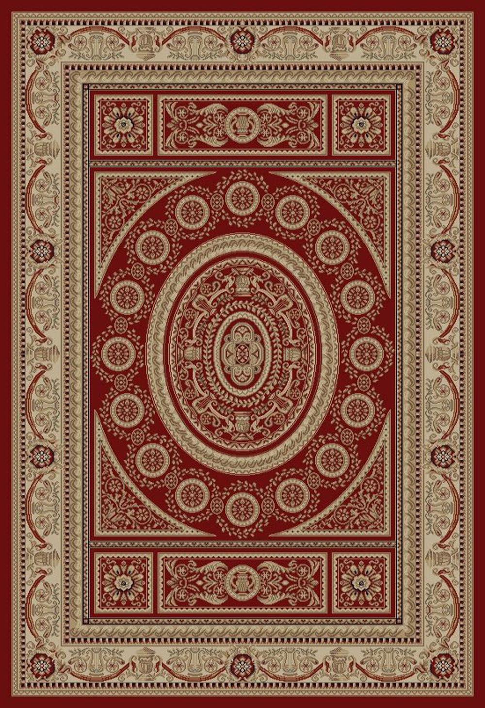 Concord Global Jewel AUBUSSON RED Rug