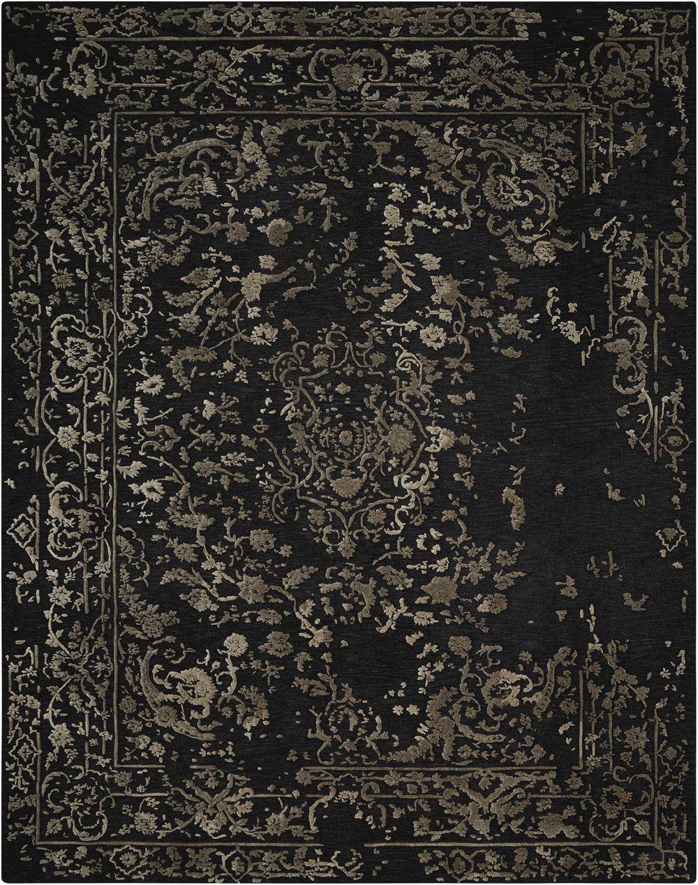 Nourison OPALINE OPA03 MIDNIGHT SILVER Rug