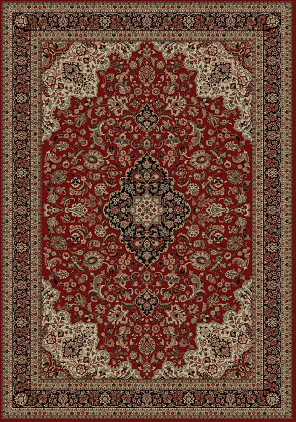 Concord Global Persian Classics MEDALLION KASHAN RED Rug