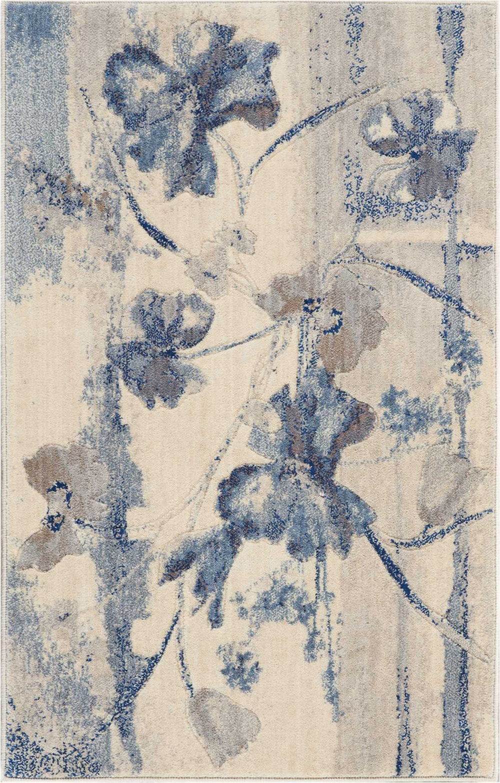 Nourison SOMERSET ST18 IVORY BLUE Rug