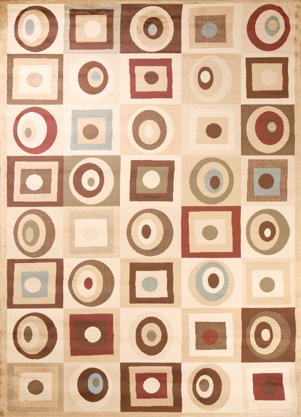Concord Global Soho ROUND AND SQUARES TONE AND TONE Rug