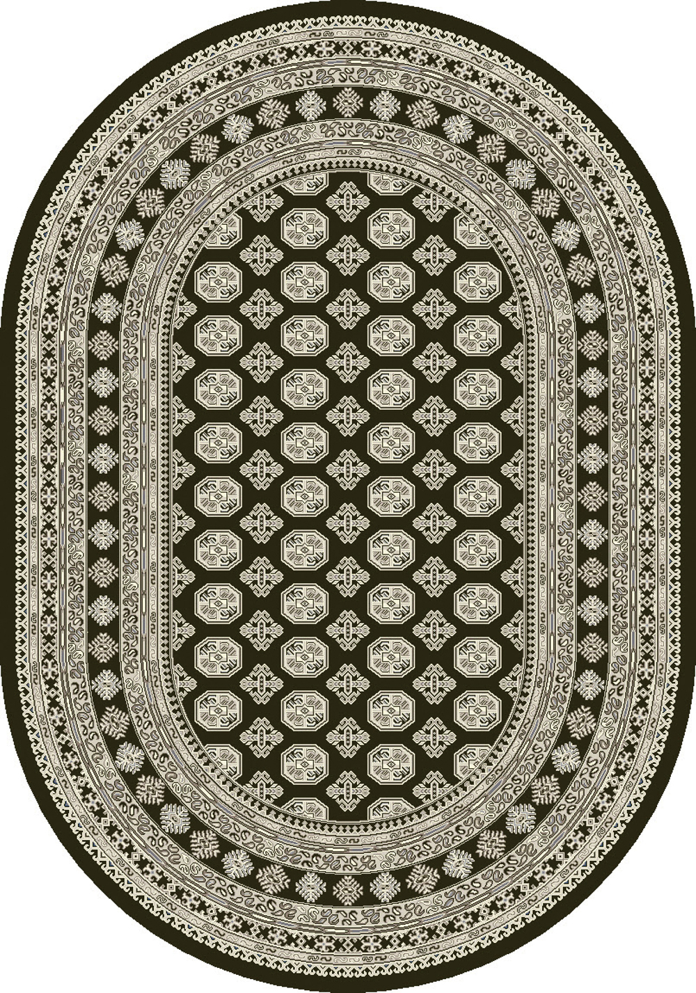 Dynamic ANCIENT GARDEN 57102 CHARCOAL/SILVER Rug