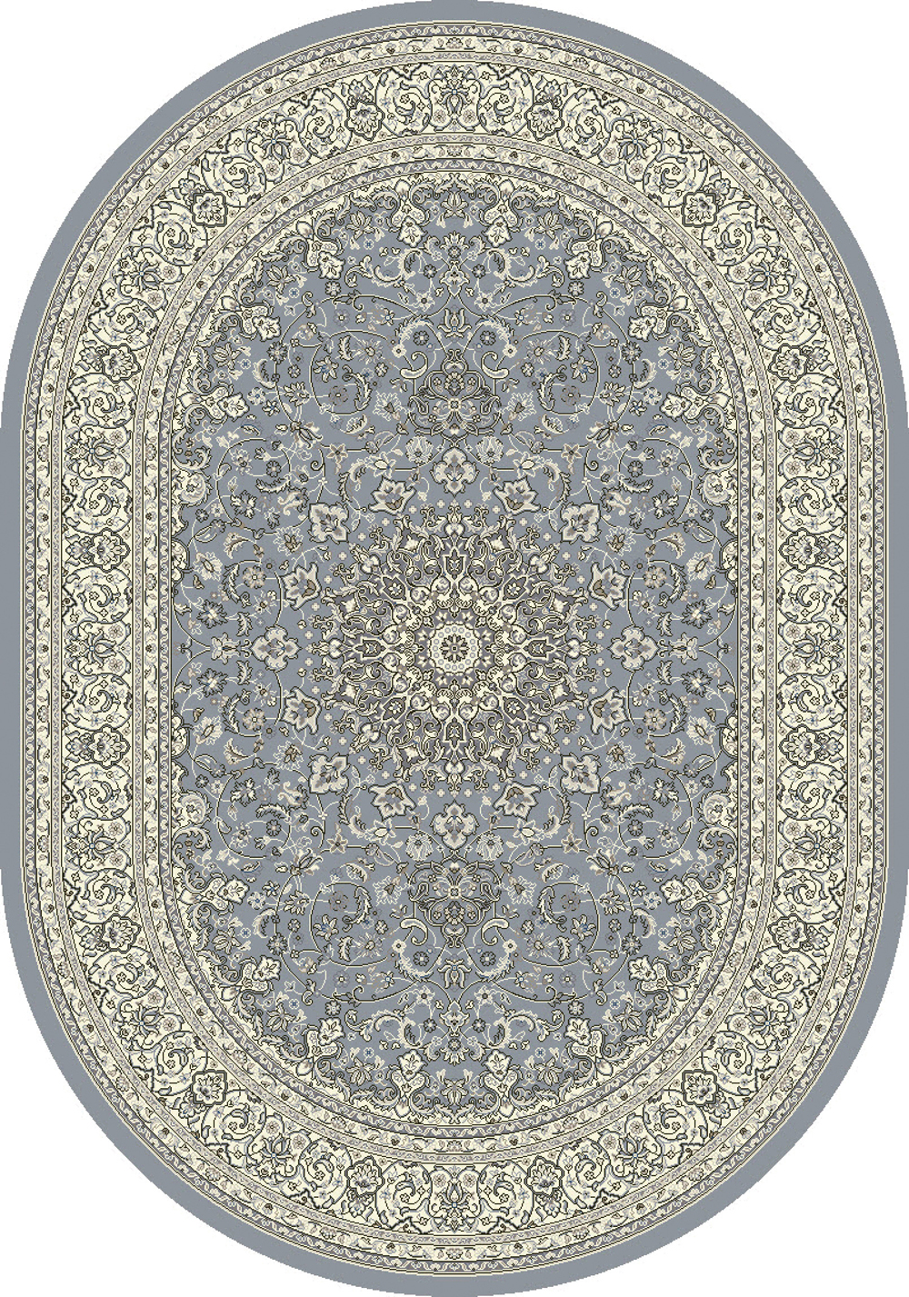 Dynamic ANCIENT GARDEN 57119 STEEL BLUE/CREAM Rug