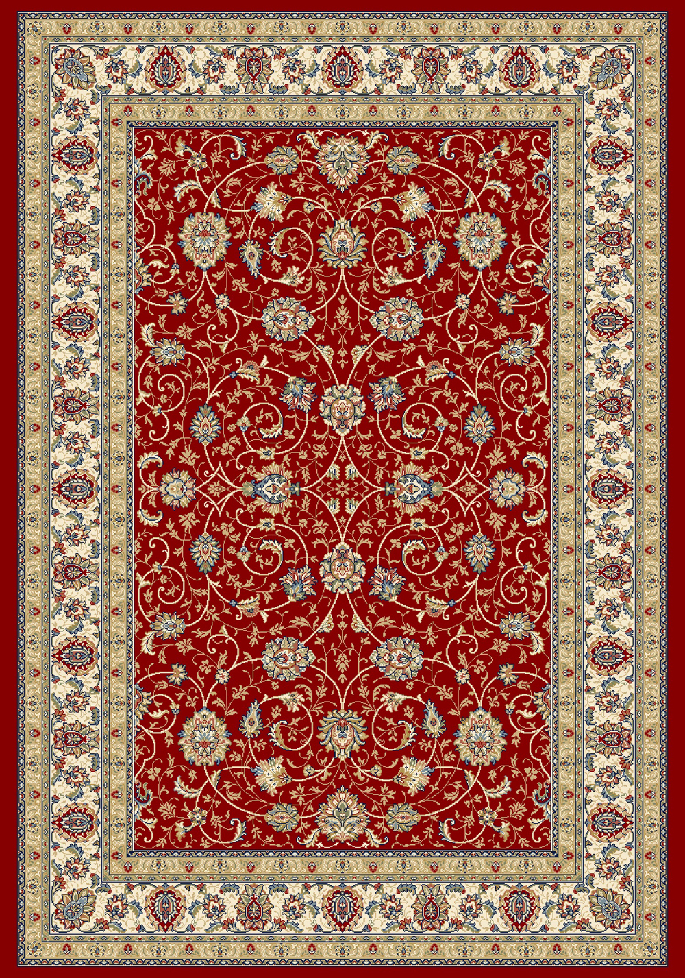 Dynamic ANCIENT GARDEN 57120 RED/IVORY Rug