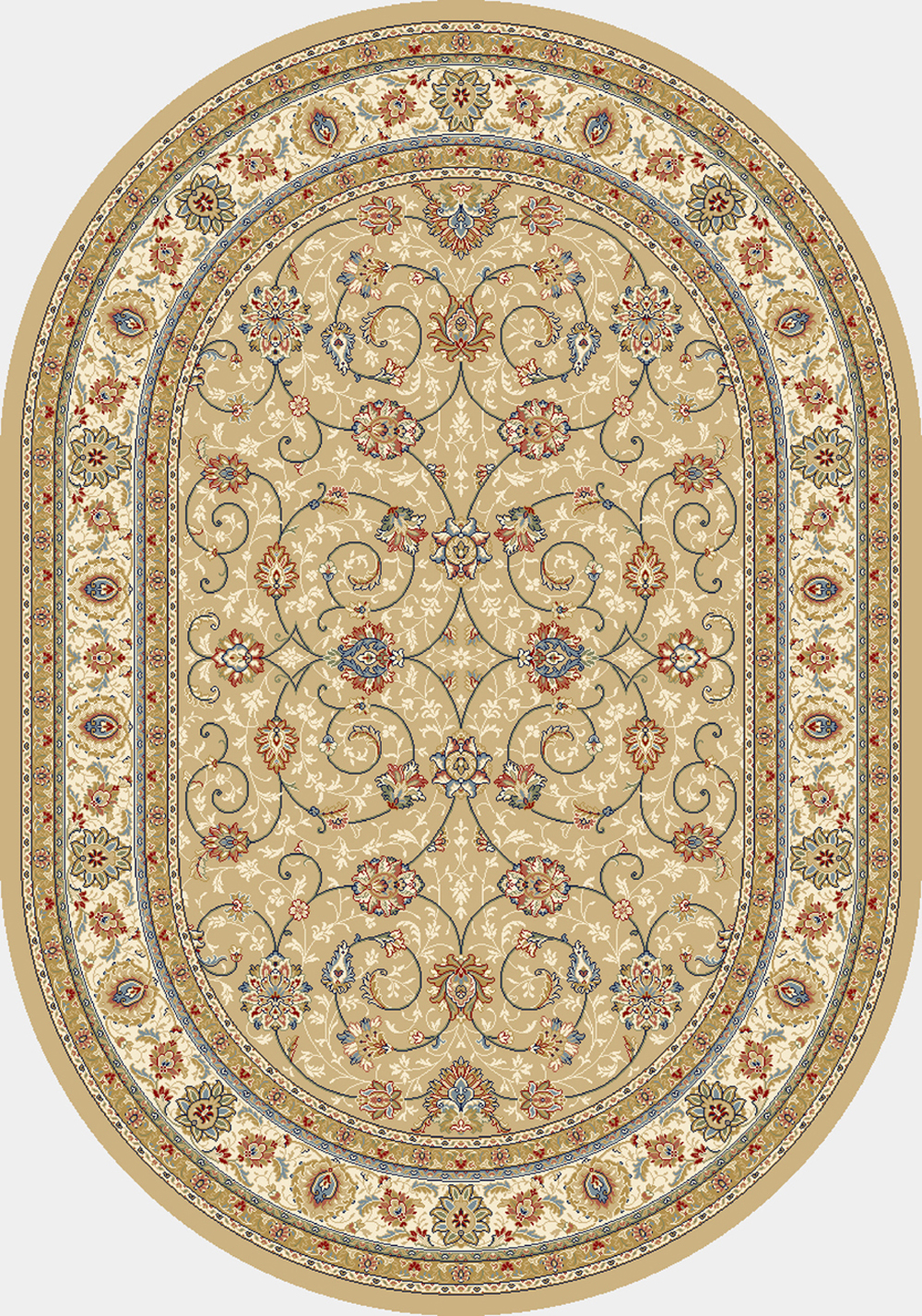 Dynamic ANCIENT GARDEN 57120 LT GOLD/IVORY Rug